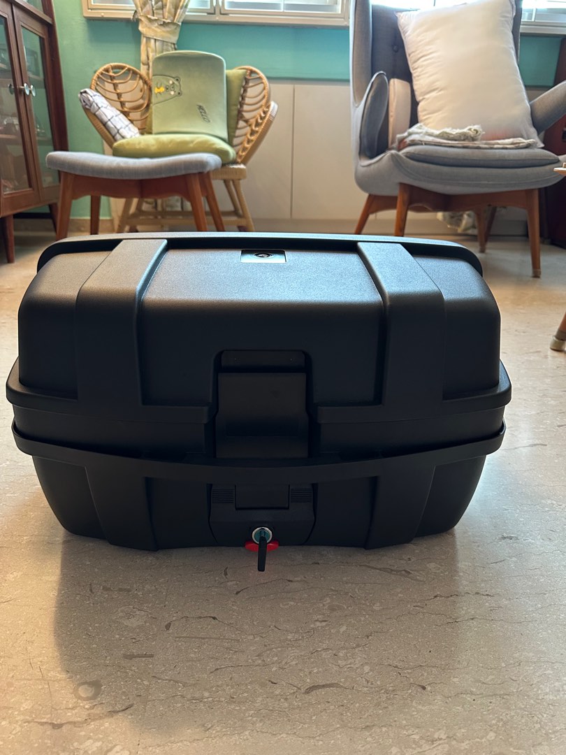 52L Topcase Für Motorrad – Schwarz, Universell, Passt Zwei Helme