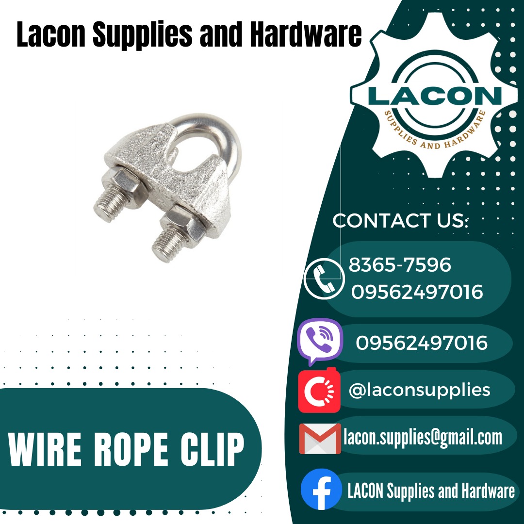 WIRE ROPE CLIP, Commercial & Industrial, Construction Tools & Equipment ...
