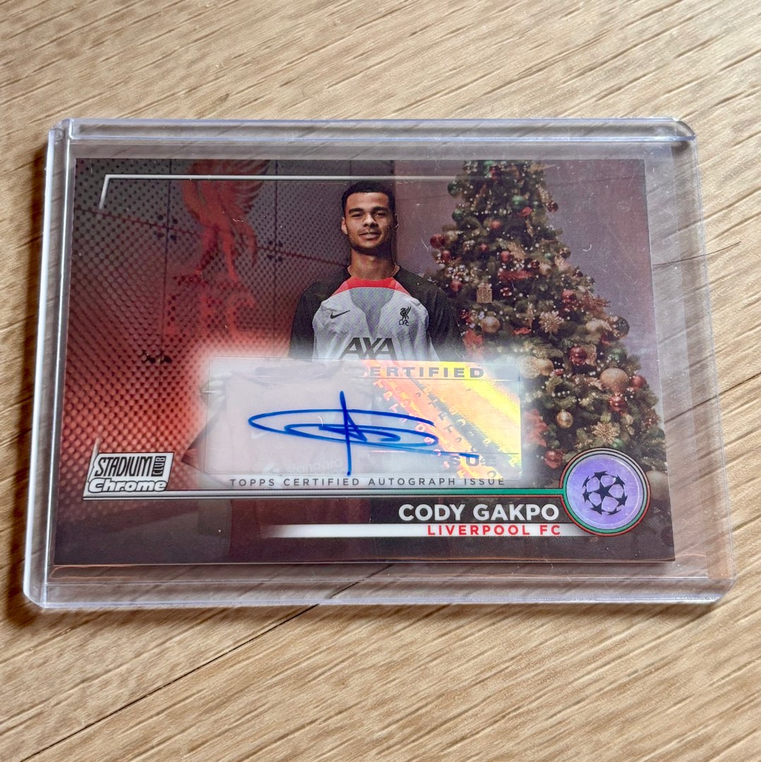 202223 Topps Stadium Club Chrome CODY GAKPO Auto Signatures Refractor CACG, Hobbies & Toys