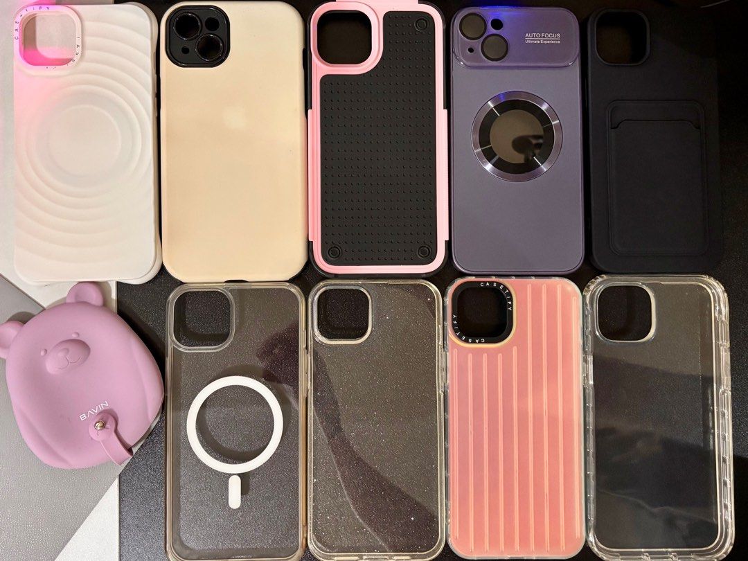 9pcs Iphone 15 Plus Cases + Free Cord Holder (Category: Cases & Sleeves) located in Las Pinas. Submitted by stashstop (Listing ID 1357975711, Image 2). Description: .