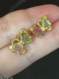 碧璽純銀蝴蝶耳環 耳釘64232525681921110