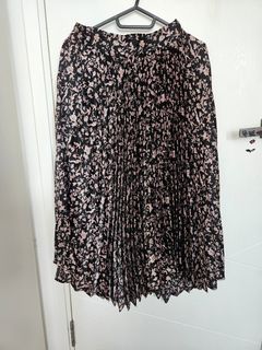 黑色花紋百褶裙 斯文裙64246686121858110