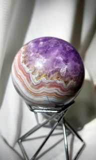 Amethyst Lace Agate Sphere đȘ©64243745451137110