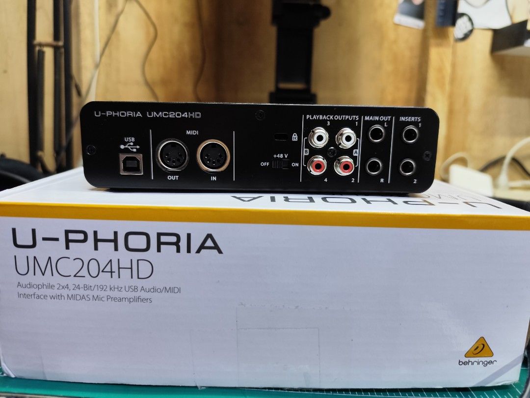Behringer UMC204HD Audio Interface (Category: Other Audio Equipment) located in Quezon City. Submitted by djaymigz (Listing ID 1358041602, Image 2). Description: Bnew na bnew opened for testing only. If interested just message me :).