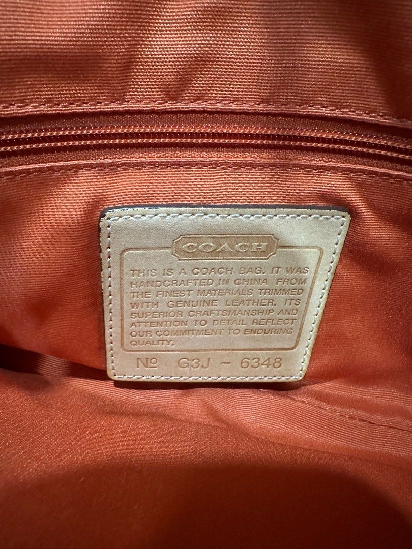 Coach Hampton Signature Clip Bag (Category: Luxury Bags & Wallets) located in Manila. Submitted by vanexacast26785 (Listing ID 1358109605, Image 3). Description: Coach Vintage 6348 Hobo Shoulder Purse With Signature Monogram In Beige EUC Description Size: Height: 15cm Width: 27cm Depth: 3cm Shoulder strap lngth: 51cm (not adjustable) .