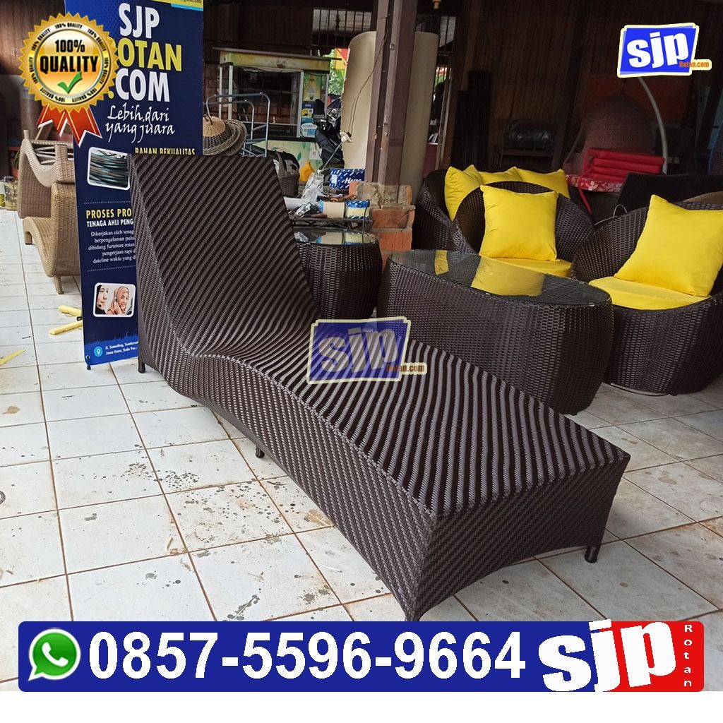 Jual Day Bed Rotan sintetis, Long Chair Pool Kursi Kolam Renang, Desain ...