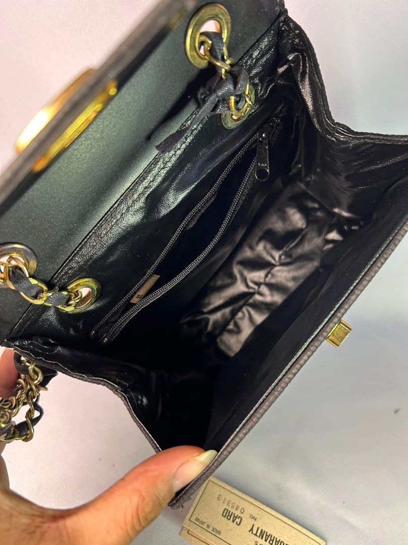 KELLY SUEDE Shoulder Chain Bag. (Category: Luxury Bags & Wallets) located in Manila. Submitted by originalvintagebagph (Listing ID 1358073229, Image 3). Description: .