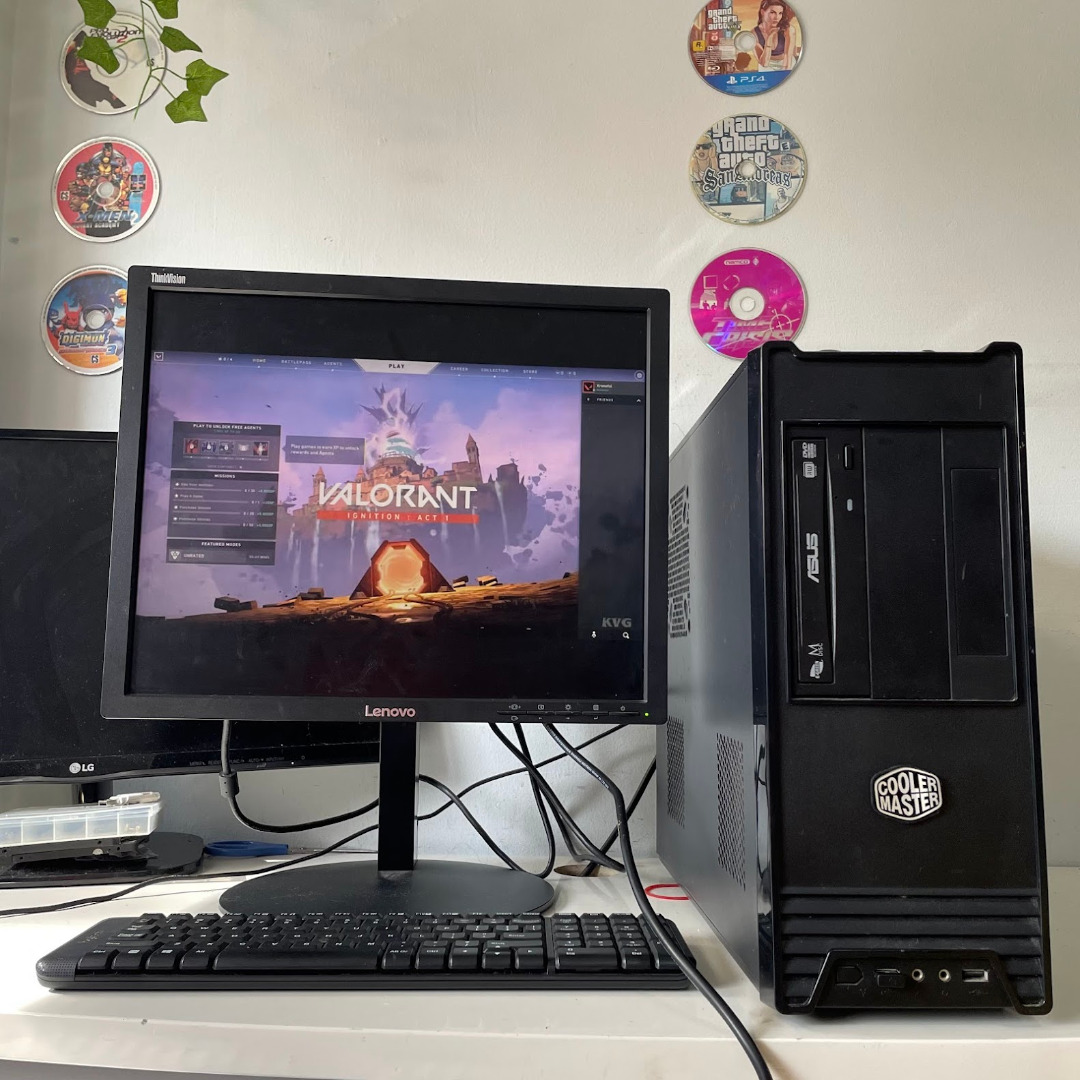 Lenovo Budget Cheap Monitor + Desktop Set Up Workstation For Kids ...