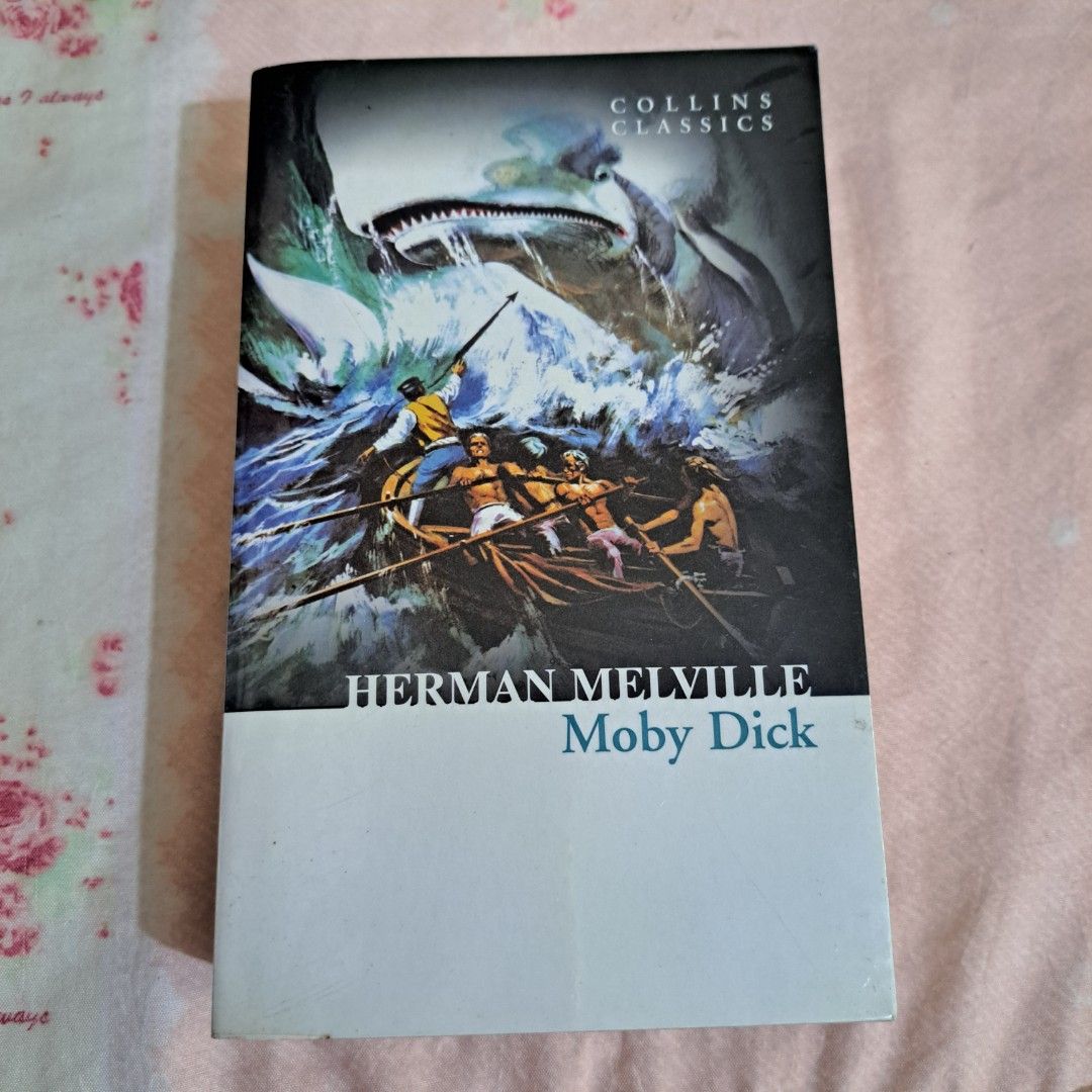 Moby Dick by Herman Melville (Category: Storybooks) located in Lingayen. Submitted by cruelbloodoaths (Listing ID 1358046582, Image 1). Description: Moby-Dick by Herman Melville A seafaring adventure that follows Captain Ahab's obsessive quest to hunt down the elusive white whale, Moby Dick, which maimed him years earlier. The novel explores themes of revenge, the struggle between man and nature, and the complexities of fate and obsession. Book i