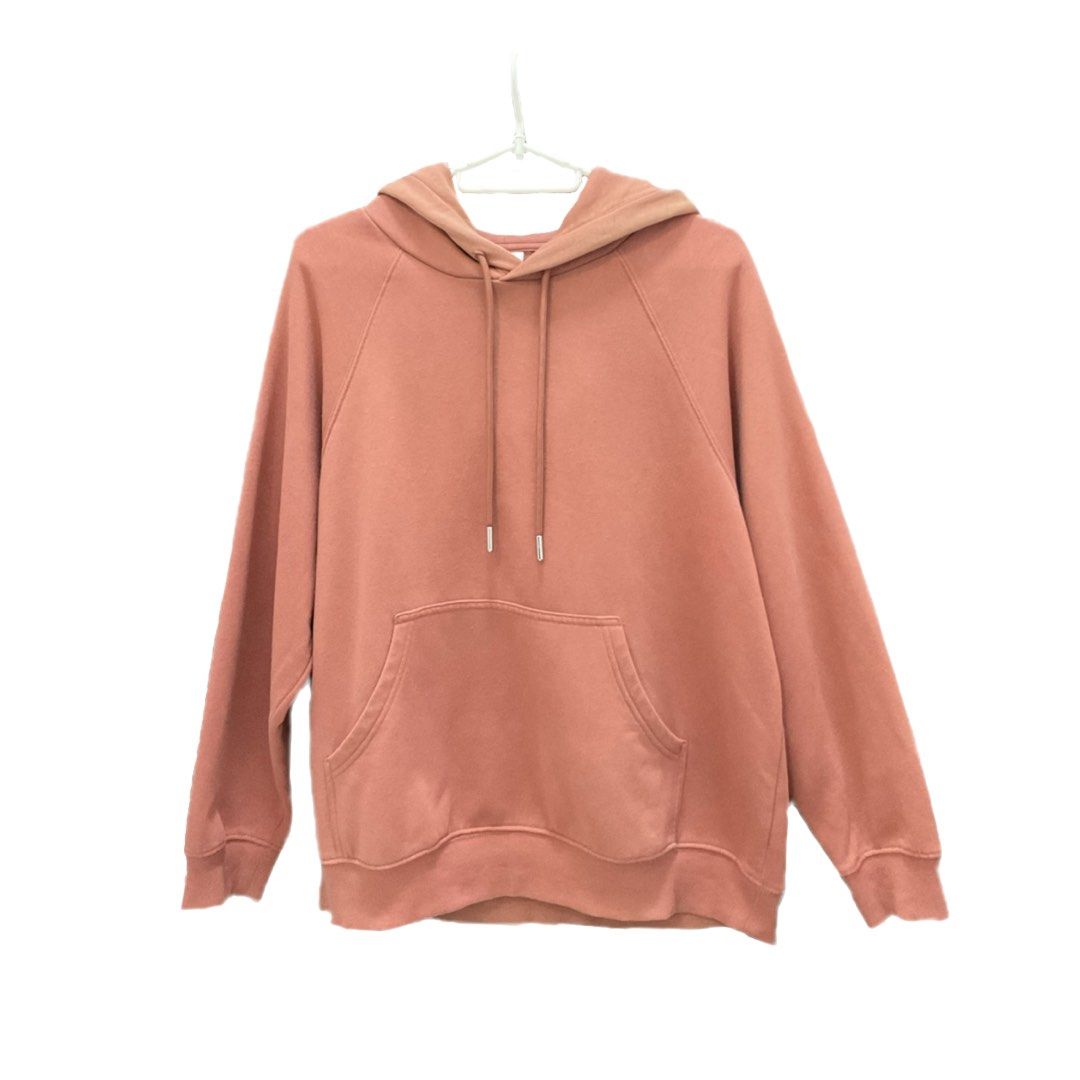 H&M Muted Orange Hoodie (Size M) (Category: Hoodies) located in Quezon City. Submitted by ahcodacrem (Listing ID 1358004471, Image 1). Description: Originally bought at ₱1200. RFS: Doesn't fit me anymore Issues: Has some "sun-bleached" discolorations on the hood part and lint/"himulmol" (check pictures) Colors may not be accurate on the pictures bc of phone quality. IRL color might be similar to the last picture. .