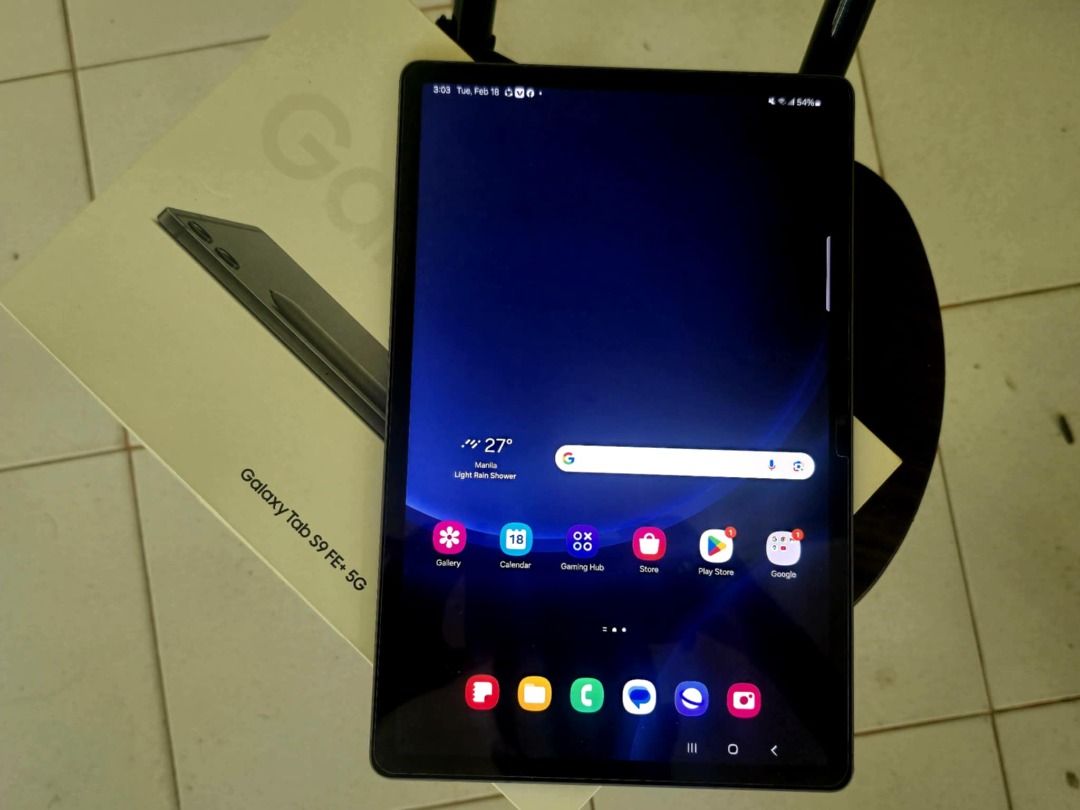 Samsung galaxy tab s9 fe+ (Category: Android) located in Legazpi City. Submitted by gerliemej34718 (Listing ID 1357978702, Image 2). Description: No issues, all are working, no scratches/ dents. With 2 free case.