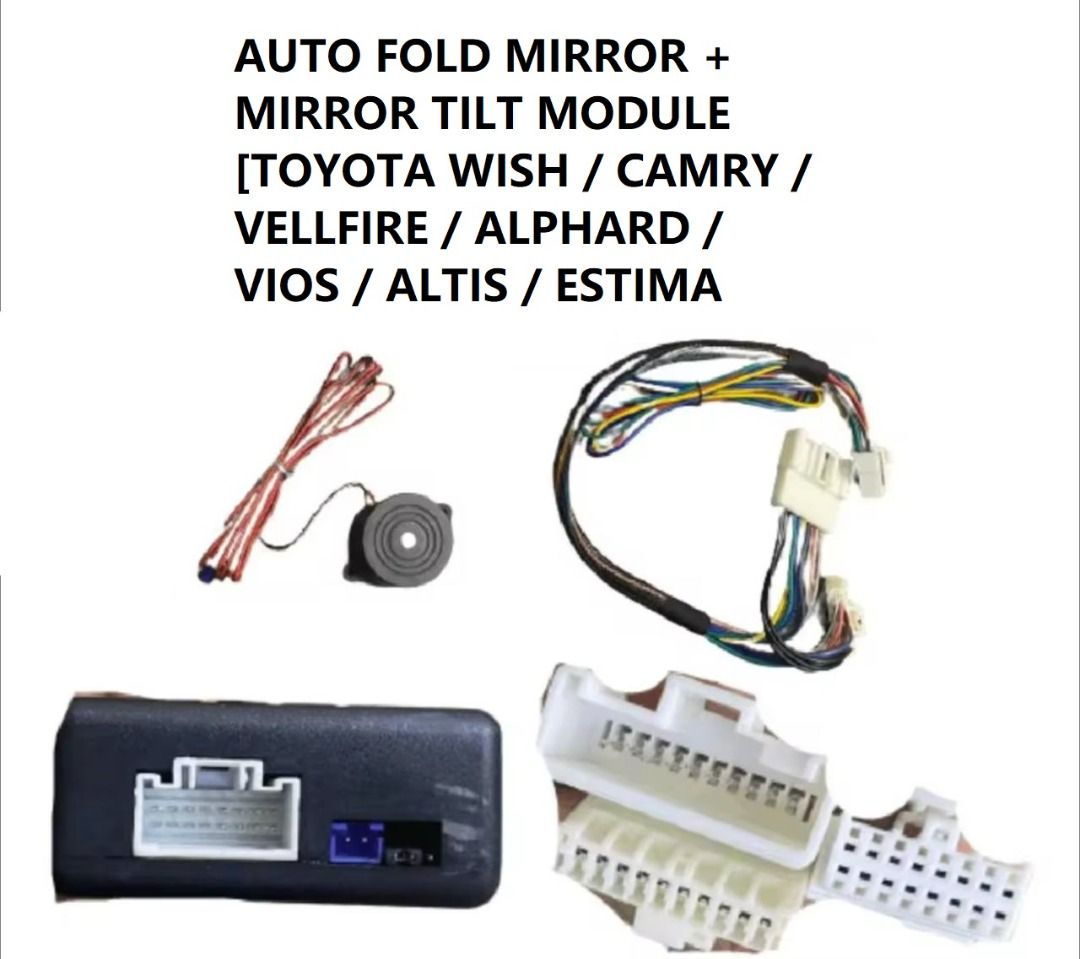 Side Mirror Auto Fold + Auto Tilt when Reversing Module for Toyota Wish ...
