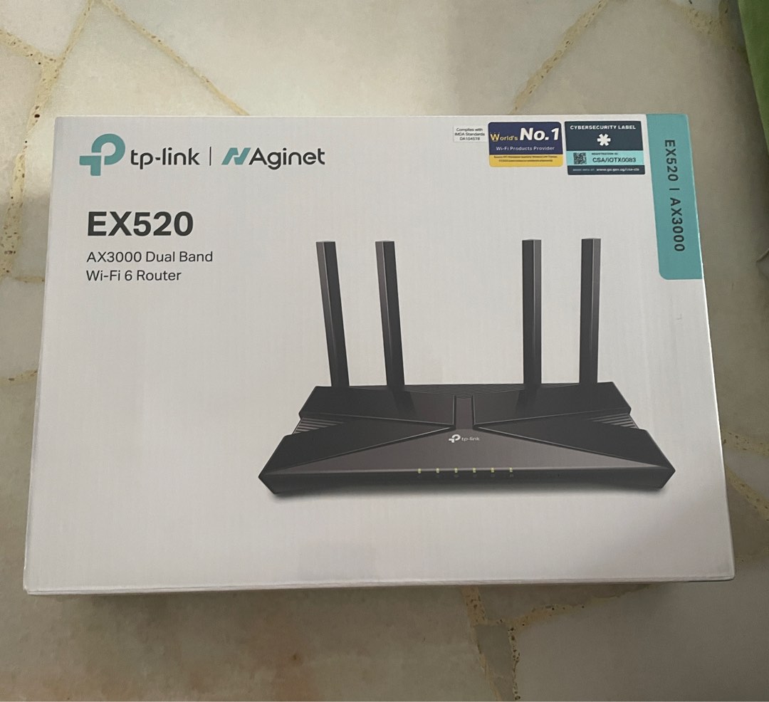 TP-Link Wifi Router EX520 AX3000 Dual Band Wi-Fi 6 Router., Computers ...