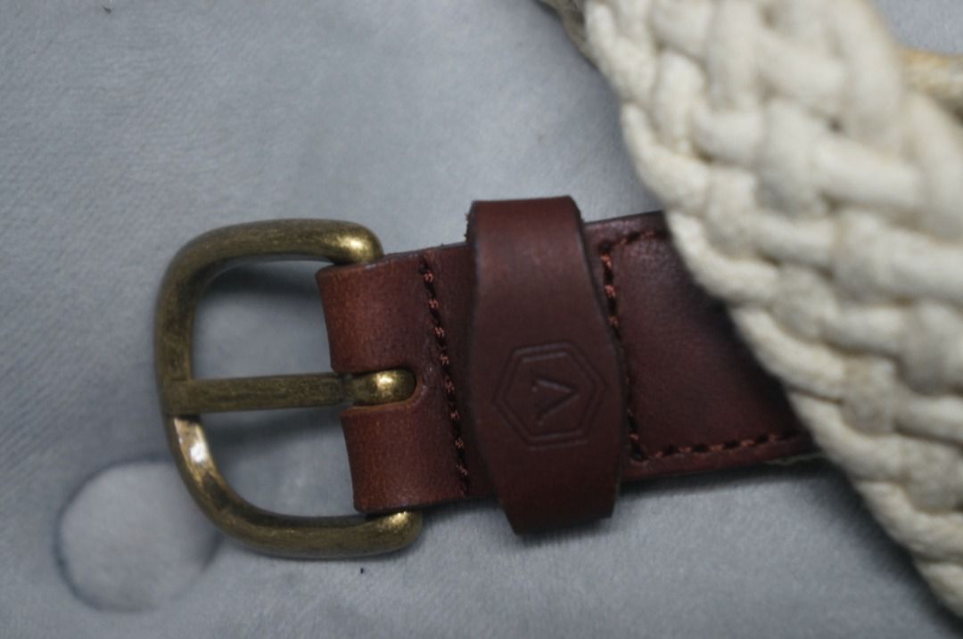 White Braided Belt (Category: Belts) located in Taguig. Submitted by tcstuff (Listing ID 1358078985, Image 3). Description: Belt Measurements: 33 in x 1.3 in Newly cleaned belt. Newly polished metal hardware. Payment Method: GCash or GoGo Express COD.