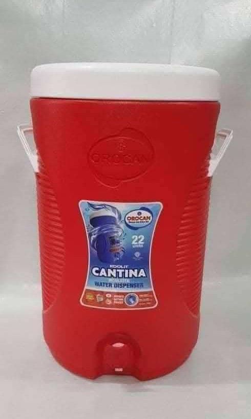 1300 (Category: Pitchers & Dispensers) located in Manila. Submitted by redonline (Listing ID 1358174159, Image 3). Description: OROCAN CANTINA 22L INSULATED WATER DISPENCER/COLEMAN/WATER JUG ₱1300 Dimension: 12cm x 34cm x 56 Can cool up to 4 days Insulated 22 liters capacity water container Color: red and blue ON HAND BRAND NEW Mode of Payment: Gcash,COD Same day delivery + Delivery Fee.