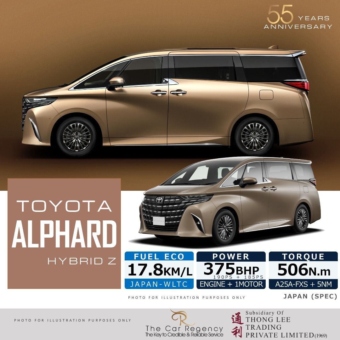 TOYOTA ALPHARD 2.5 HYBRID Z [Toyota TeamMate] •7 SEATER•PANORAMIC ROOF 2WD•AAHHH40W628726833465611115