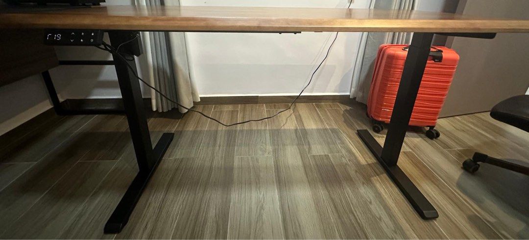 Adjustable Height Table (Study / working Table) (Category: Other Home Furniture) located in Singapore. Submitted by yap_019 (Listing ID 1358193762, Image 3). Description: Electric Reclining Working table, avoid long sitting, choice of standing or having high chair or low chair to play and work on this table Just bought the desk and it was too big for my room. So I am looking to sell it at a cheap price and buy a smaller table. It is totally brand