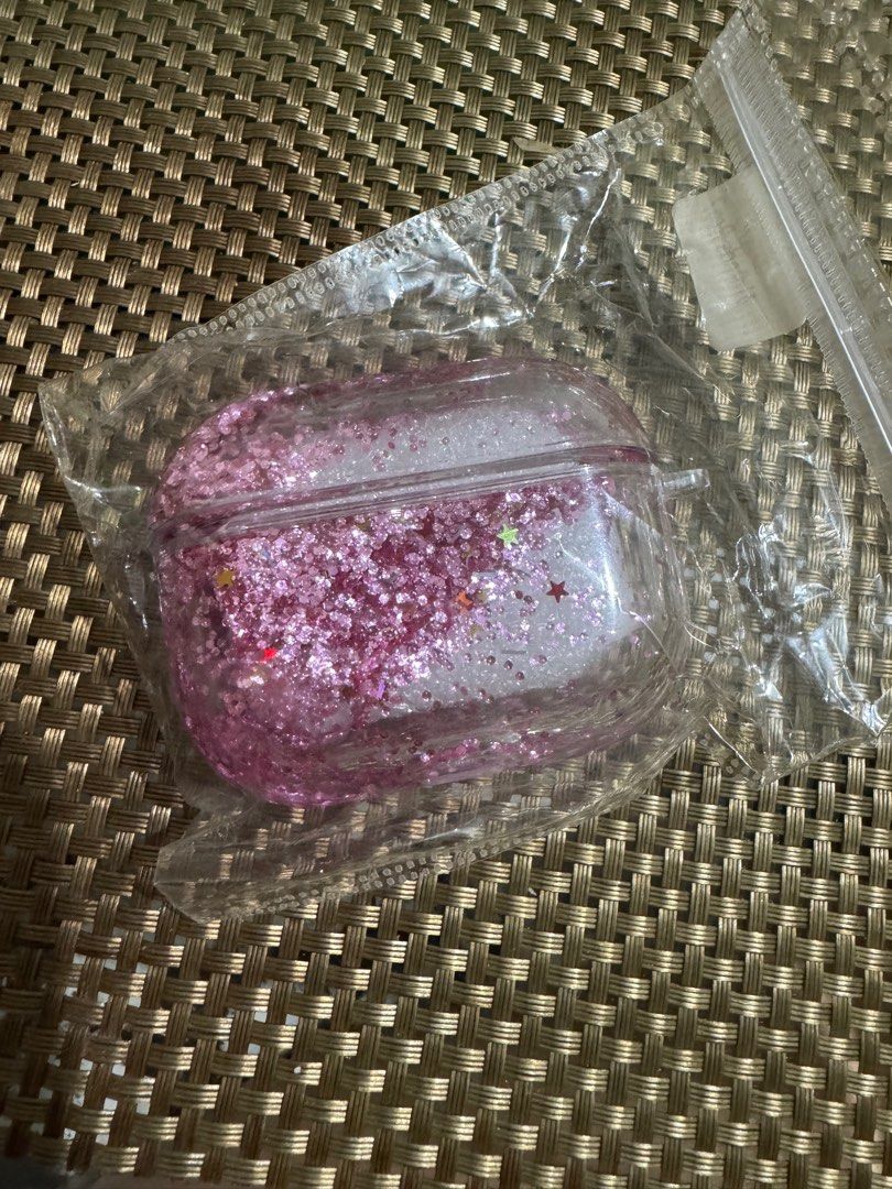 Airpods Pro 2 Pink Glitter Case (Category: Portable Audio Accessories) located in Makati City. Submitted by madamchi (Listing ID 1358195704, Image 1). Description: Airpods Pro 2 Pink Glitter Case Brandnew 150 pesos Pickup location Makati.