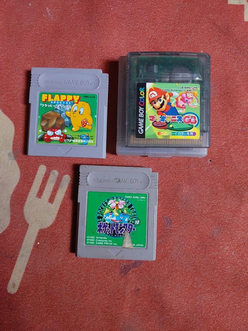 Assorted Gameboy color cartridge As is condition Pokémon, Mario ,Flappy 950php bundled (Category: Nintendo) located in Quezon City. Submitted by jpnvintageonline (Listing ID 1358213341, Image 1). Description: Assorted Gameboy color cartridge As is condition Pokémon, Mario ,Flappy 950php bundled.