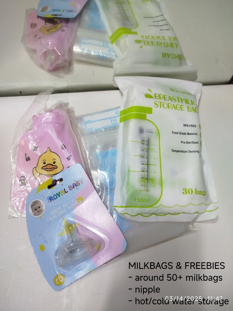 Br3ast Milk Storage with freebies (Category: Breastfeeding & Bottle Feeding) located in Pasig City. Submitted by mxbutterfly (Listing ID 1358254246, Image 1). Description: See photos for description. RFS: graduate na sa pumping I have other pumping and bfeeding stuffs, will give big discount for take all.