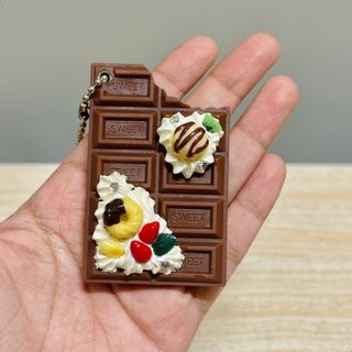 Chocolate Bar Mirror Charm/Keychain 7x4.5cm - Php 100