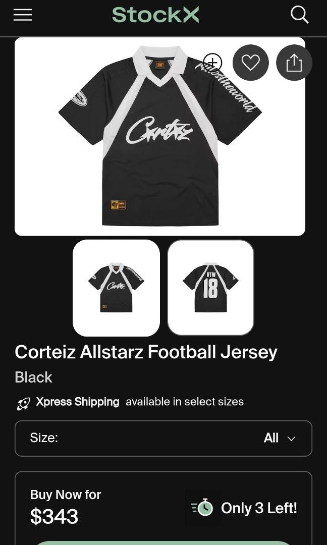 Corteiz FootBall Jersey (Category: Activewear) located in Manila. Submitted by thriftemup (Listing ID 1358178816, Image 3). Description: Corteiz Jersey size Large on tag used once only Excellent Condition like new No issue.