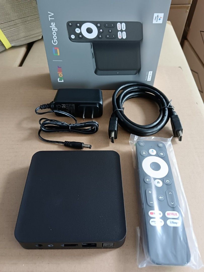 Google Tv Box (Category: Media Streamers & Hubs) located in Taguig. Submitted by eugenemercado143 (Listing ID 1358314124, Image 1). Description: Tara upgrade ntn ang Tv niu Selling Google OS Tv Box (2GB DDR4 RAM + 32GB Internal Storage) - Google Tv OS Certified - N*tflix TRUE HD ( 720p upto 4k ) - Cable channels (local & internarional channels) - Bluetooth Remote w/ voice command - Android 12 - OTA (over-the-air)Update - Chromecast (mirroring mod
