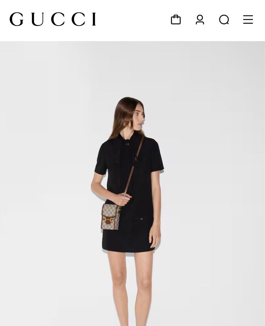 Gucci Horsebit 1955 Mini Bag (Category: Luxury Bags & Wallets) located in Caloocan City. Submitted by arrasymaco (Listing ID 1358291159, Image 3). Description: Like new 9.5/10 GG Canvas Bought in Gucci Malaysia Includes paper bag, box, receipt.