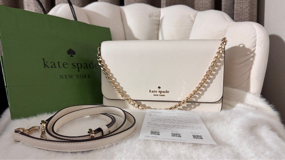 Kate Spade Madison Flap Crossbody (Category: Luxury Bags & Wallets) located in Quezon City. Submitted by collectivefinds (Listing ID 1358178882, Image 1). Description: Kate Spade Madison Flap Crossbody Brand new Original With paper bag and care card 8,000 php .