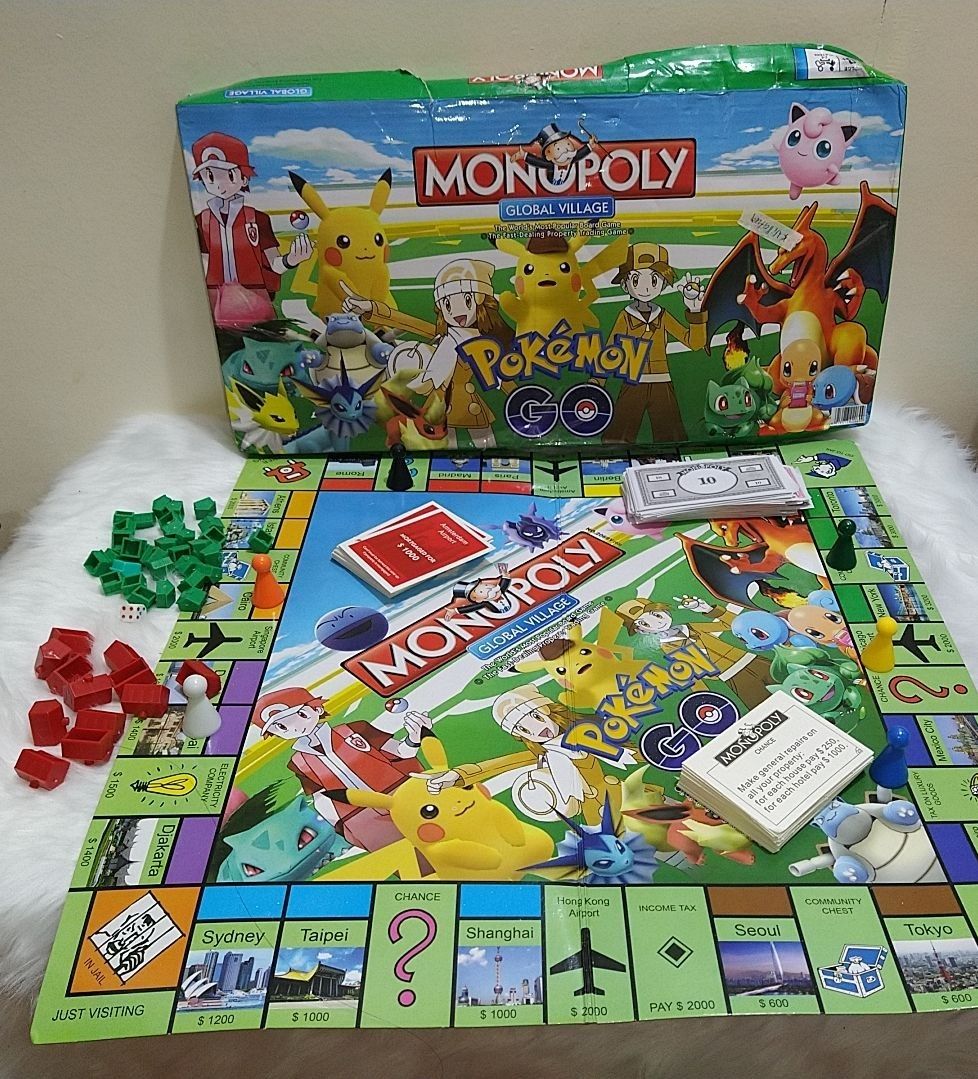 Monopoly Pokemon Go Global Village (Category: Character Goods) located in Cavite. Submitted by tinetaclesss (Listing ID 1358306471, Image 1). Description: complete.