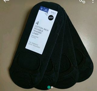 M&S Cotton Rich Invisible Trainer Liner (4 pairs)64188433016066110
