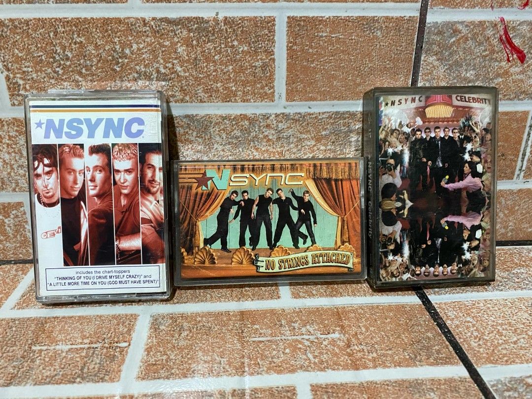Nsync cassette (Category: Earphones) located in Caloocan City. Submitted by jbfuenzalida27 (Listing ID 1358333410, Image 1). Description: original Cassette Nsync - 250 Nsync no strings attached-250 Nsync celebrity- 250 Take all 700 Meetup: c3 caloocan or pick up.