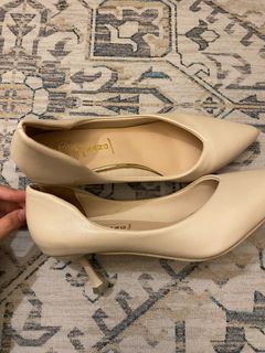 ALDO Nude Leather Heels, Women's Fashion, Footwear, Heels on Carousell