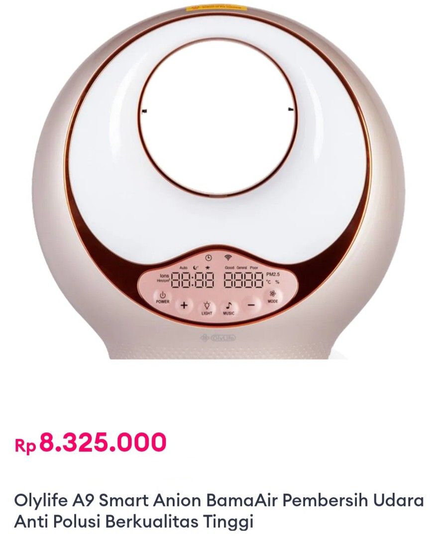 OlyLife A9 Smart Anion BamaAir 空気清浄機・イオン発生器 OlyLife A9