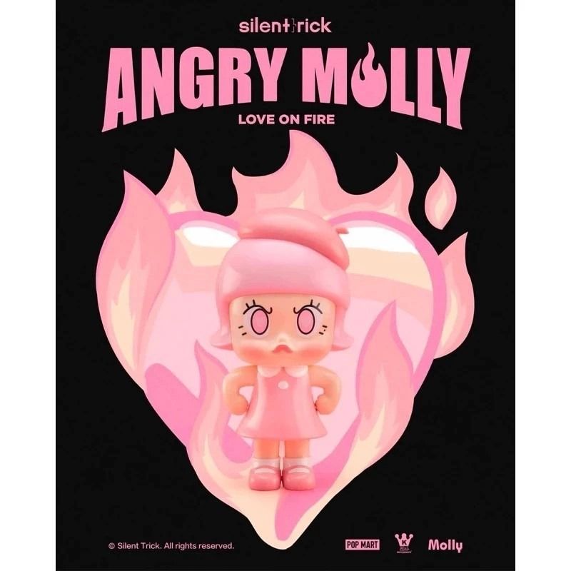 POP MART 泡泡瑪特現貨Angry Molly Love on Fire 愛火生氣molly