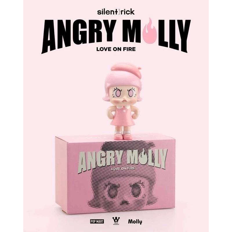 限定705体 POPMART Angry MOLLY LOVE ON FIRE POP MART 泡泡瑪特現貨Angry Molly Love on Fire 愛火生氣molly (全球
