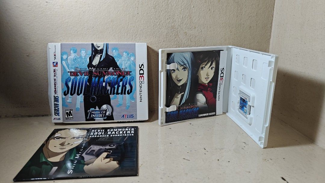 Shin Megami Tensei Devil Sunmoner Soul Hackers (Category: Nintendo) located in Pasig City. Submitted by blueox14 (Listing ID 1358333449, Image 1). Description: All inserts are complete and the soundtrack is still sealed Payment: Gcash/Seabank/Gotyme/Cash on meetup.