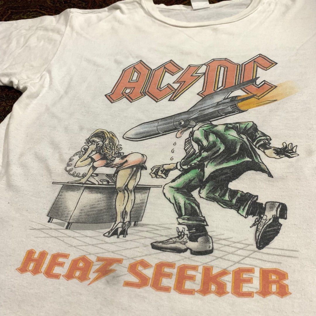 Vintage 1988 AC/DC Heat Seeker World Tour, Men's Fashion, Tops & Sets ...