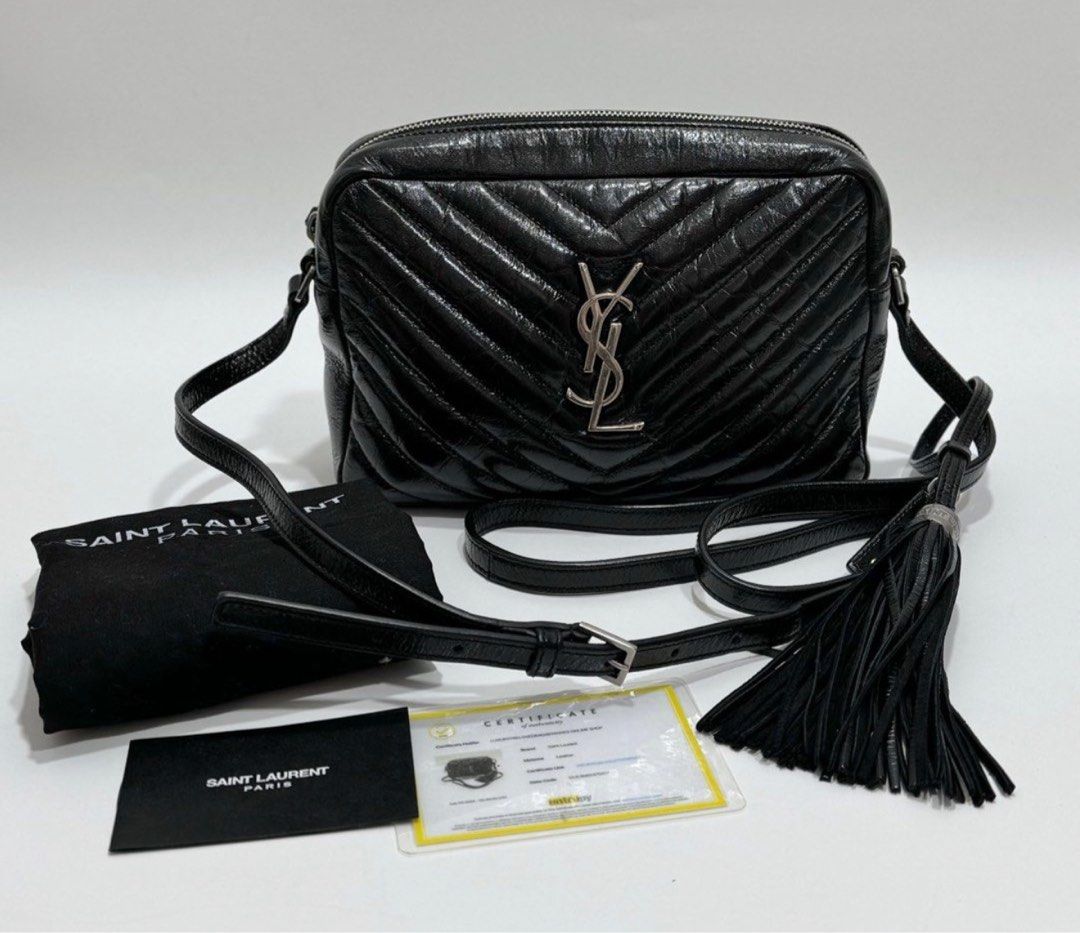 Ysl Camera Bag (Category: Luxury Bags & Wallets) located in Manila. Submitted by luxuryprelovedbagsby_by_agnes (Listing ID 1358259169, Image 1). Description: Y-S-L Lou distressed skin Camera bag Description : This Saint Laurent Lou camera bag in glossy crinkled leather is a beautiful yet understated piece. 59k only last price 112k sa store More nice po sa actual 😍 Accepting credit card payments Safe and contactless payment up to 36 months! Pay c