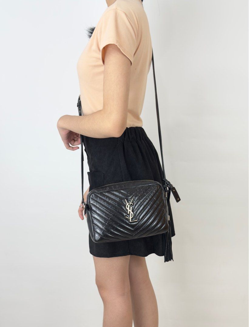 Ysl Camera Bag (Category: Luxury Bags & Wallets) located in Manila. Submitted by luxuryprelovedbagsby_by_agnes (Listing ID 1358259169, Image 3). Description: Y-S-L Lou distressed skin Camera bag Description : This Saint Laurent Lou camera bag in glossy crinkled leather is a beautiful yet understated piece. 59k only last price 112k sa store More nice po sa actual 😍 Accepting credit card payments Safe and contactless payment up to 36 months! Pay c