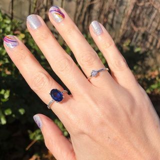 ❤️ SALE PANDORA BLUE HALO RING -1400 & CELESTIAL RING ❤️ - 1000