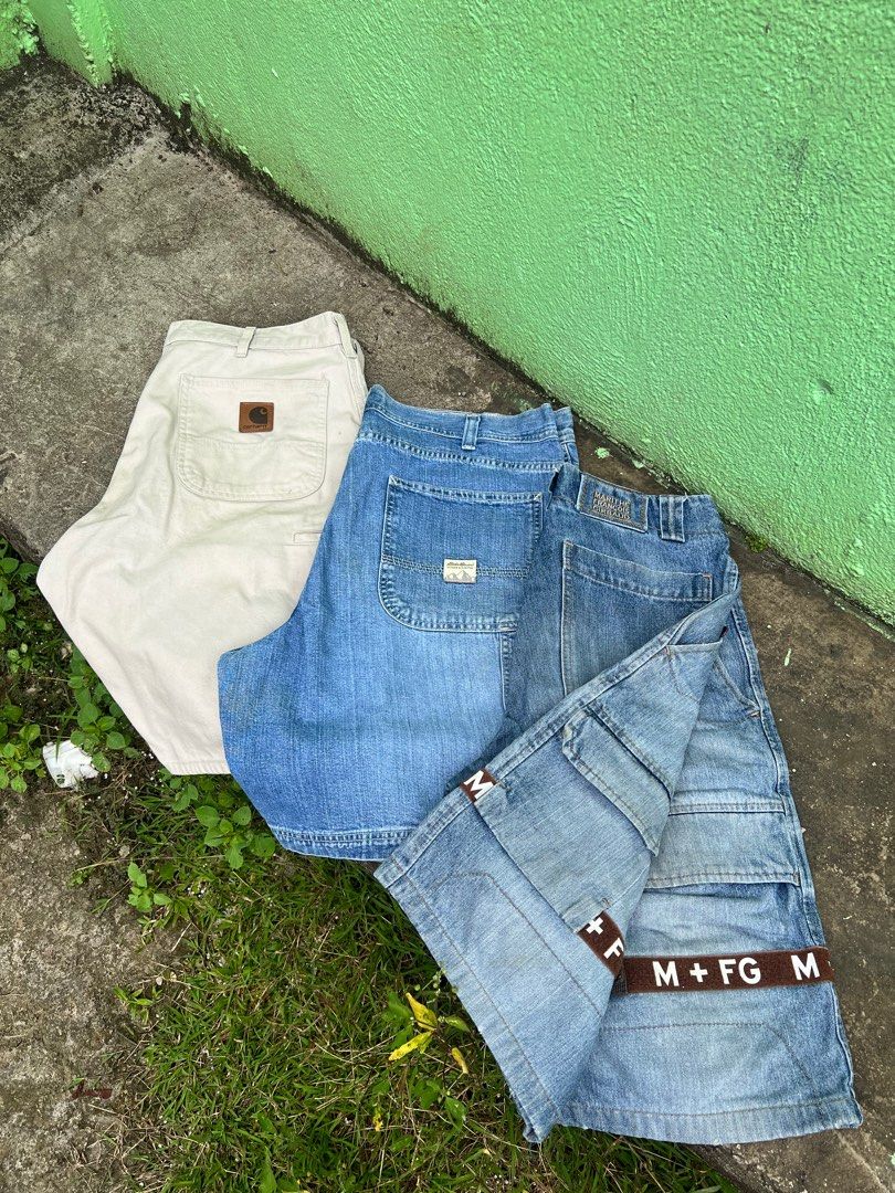 Aspack Carhartt, Eddie Bauer, Marithe Francois Girbaud (Category: Shorts) located in Manila. Submitted by gamalielag33399 (Listing ID 1358358926, Image 1). Description: ASPACK- 2,300 pesos only! Split: Carhartt 36 - 1,600 / Excellent need wash only Eddie Bauer 38 - 400 / Excellent Condi Marithe Francios Girbaud 32 - 400 / Very good Condi DM for inquiries📩..