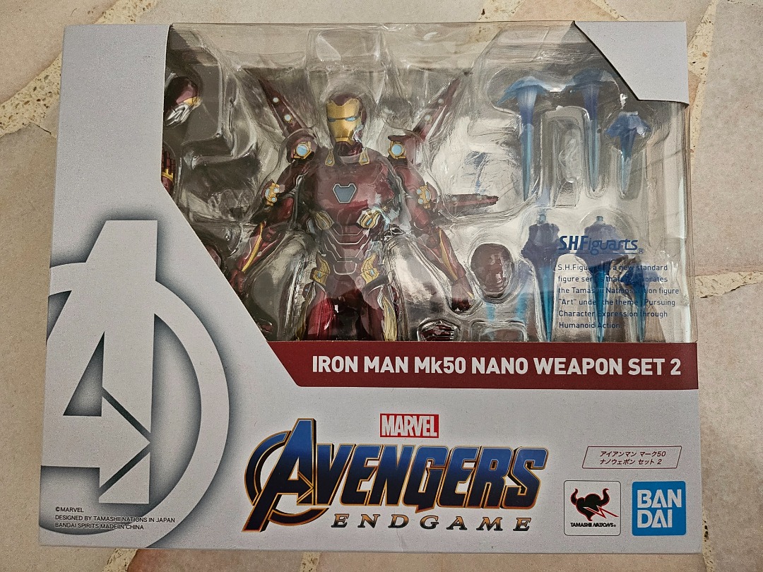 Bandai S H Figuarts Iron Man Mark 50 (L) Nano Weapon Set 2, Hobbies ...