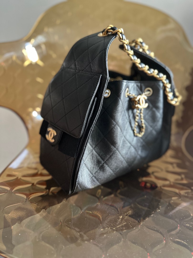 CHANEL 25S HOBO BAG 30 IN LILAC SILVER METALLIC CAVIAR main image 0