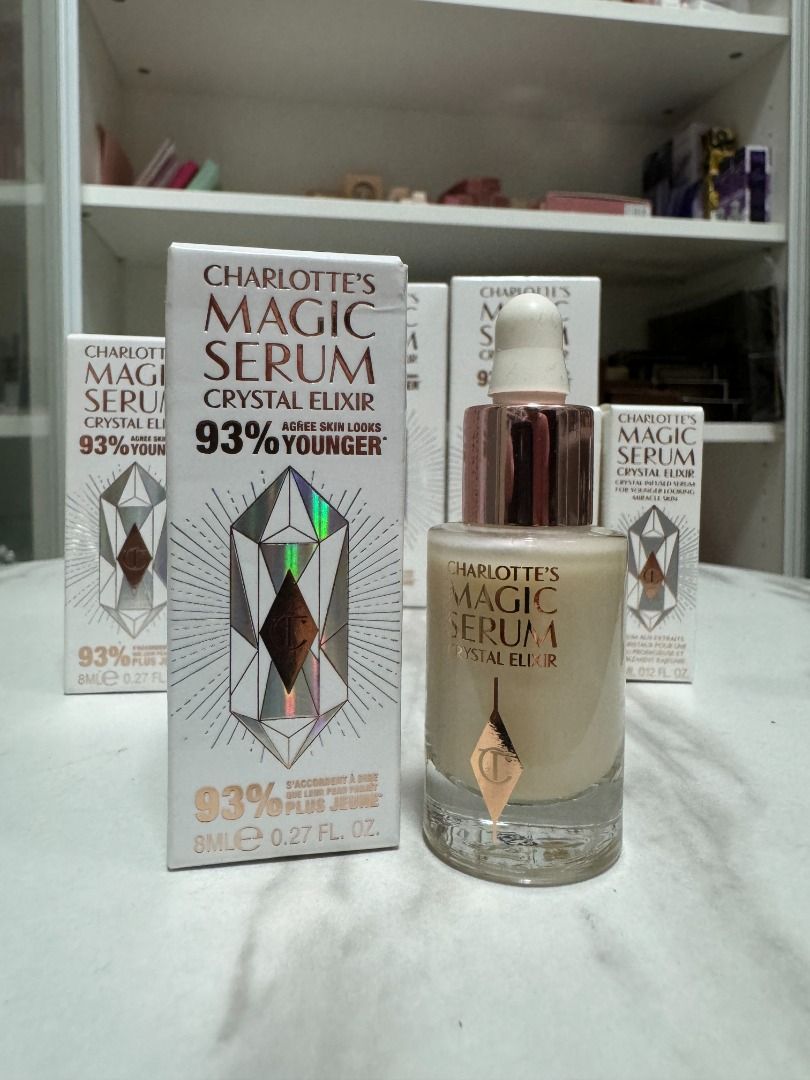 CHARLOTTE TILBURY Magic Serum Crystal Elixir (Category: Face Care) located in Quezon City. Submitted by happyfactoryph (Listing ID 1358481356, Image 3). Description: CHARLOTTE TILBURY Magic Serum Crystal Elixir for only P1,090 (3.6ml), P2,290 (8ml) and P4,990 (30ml)🌸 ⭐ MOP: COD, BPI, BDO, Metrobank, Gcash ⭐ Shipping: Grab, Lalamove, J&T, LBC⁣ ⁣ ⭐ ORDER Form Name: Order(s): Contact Number: Delivery Address: ⭐ Prices listed reflect current promoti