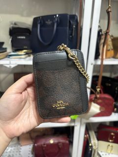 Coach zip card wallet mahogany