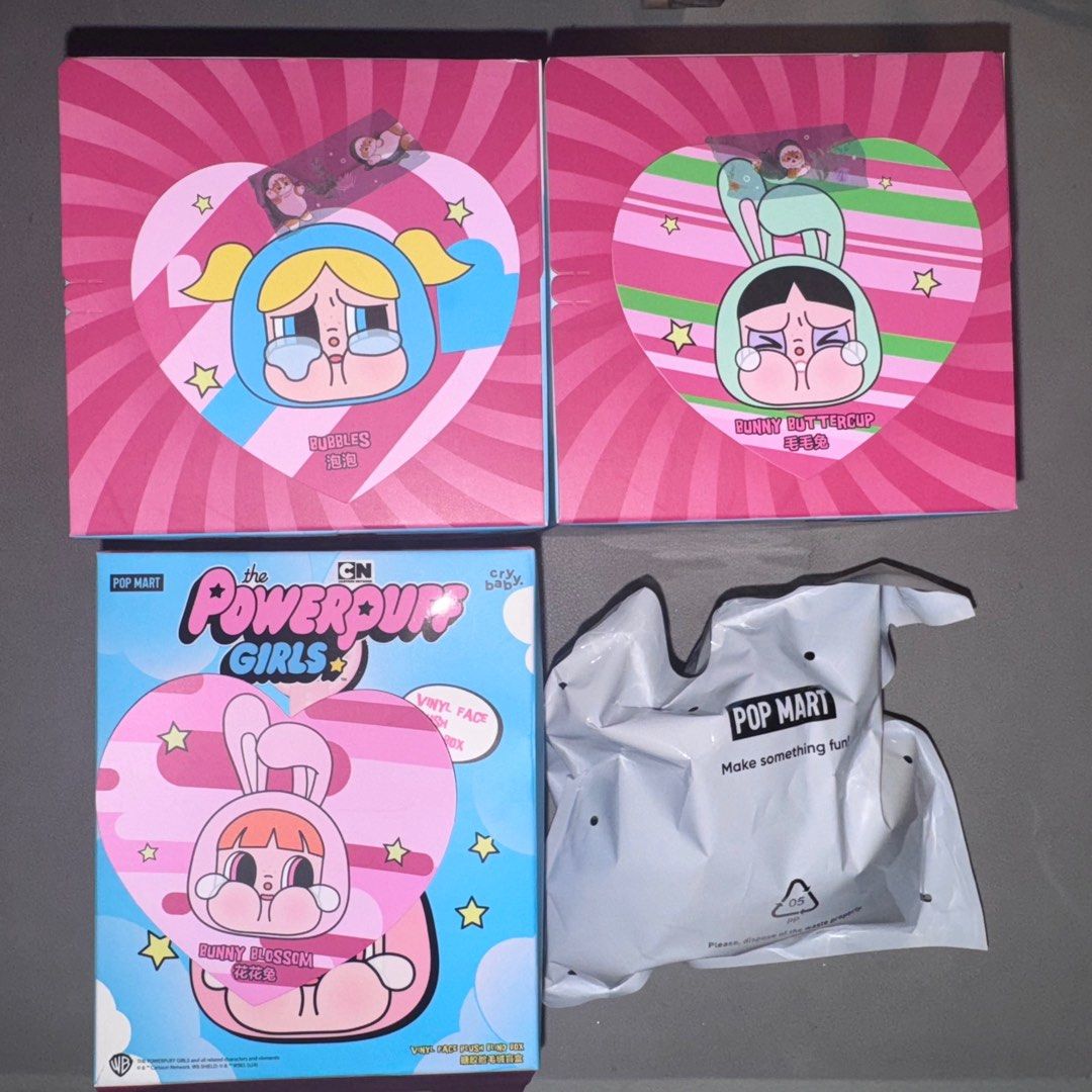 ‼️CRYBABY X PPG PLUSH PENDANT (Category: Designer & Blind Box Toys) located in Manila. Submitted by santosvincent425 (Listing ID 1358416459, Image 1). Description: WTSILFB ‼️CRYBABY X PPG PLUSH PENDANT 750- Blossom Bubbles 800- Bunny Blossom and Bunny Buttercup (800 each) -SEALED Foil (UNOPENED) -opened at the bottom to check cards! -inc: sealed foil, card and box Authentic - fresh from POPMART MAKATI MOD: SDD (Lalamove, GrabEx) 📍 Manila.