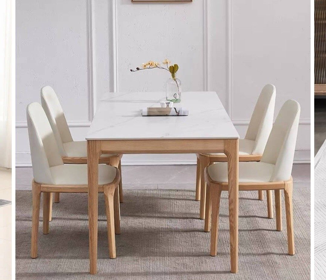 Dining Table Set (Category: Tables & Sets) located in Singapore. Submitted by poofairy (Listing ID 1358398918, Image 3). Description: marble top dining table. comes with a bench and chairs. all for $180 please arrange for self collection. can only collect in 1st week of July 2025.