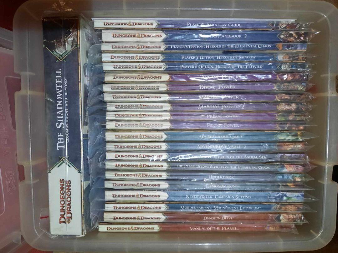 D&D 4th Edition collection (Category: Storybooks) located in Quezon City. Submitted by demmit888 (Listing ID 1358453214, Image 2). Description: Dungeons & Dragons 4th Edition collection, sold by whole set. call or text 09178398453 .