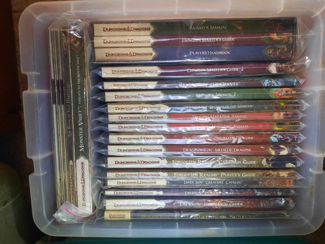 D&D 4th Edition collection (Category: Storybooks) located in Quezon City. Submitted by demmit888 (Listing ID 1358453214, Image 1). Description: Dungeons & Dragons 4th Edition collection, sold by whole set. call or text 09178398453 .
